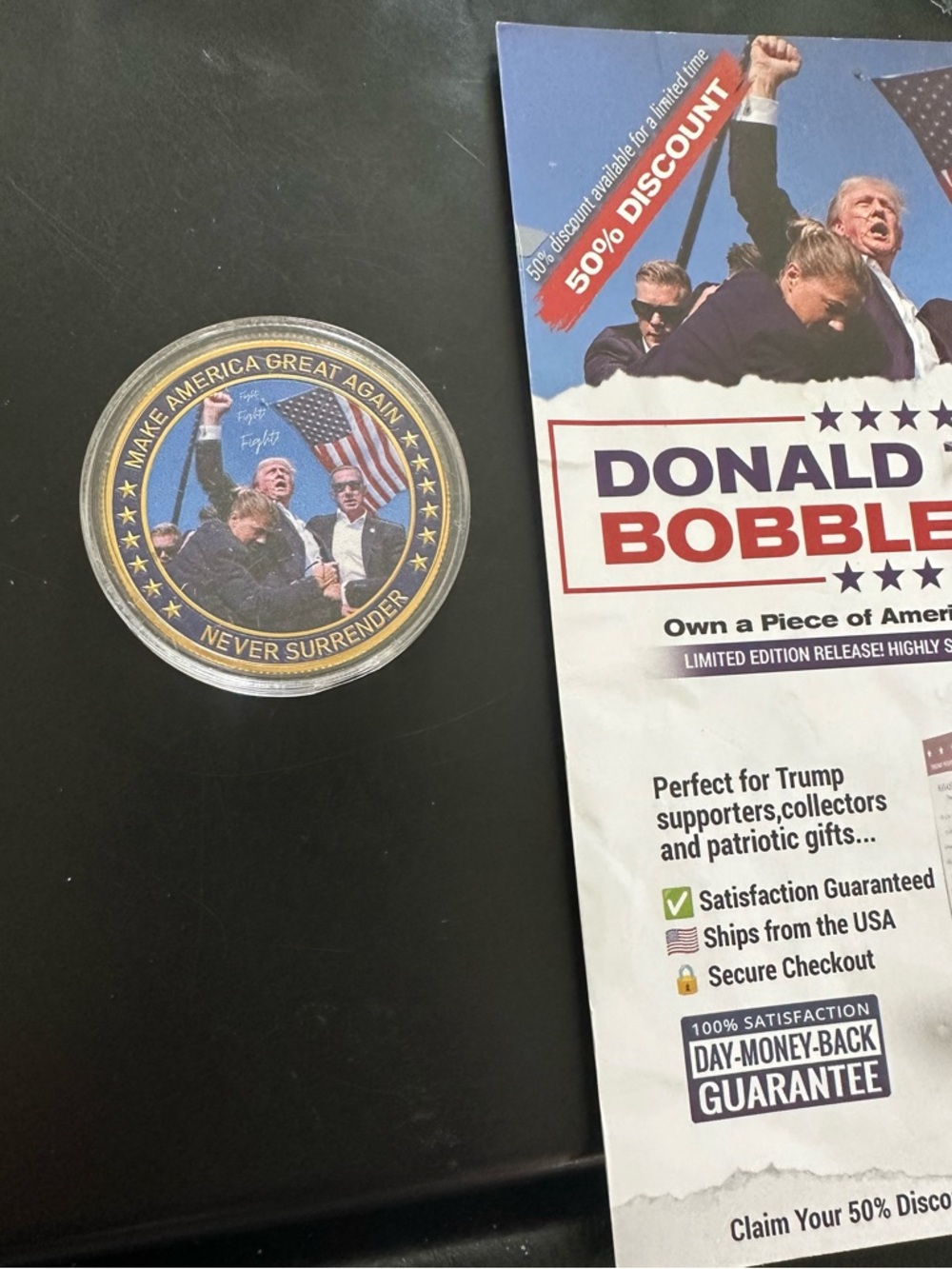 Limited Donald Trump Fighting for America Coin,  2024